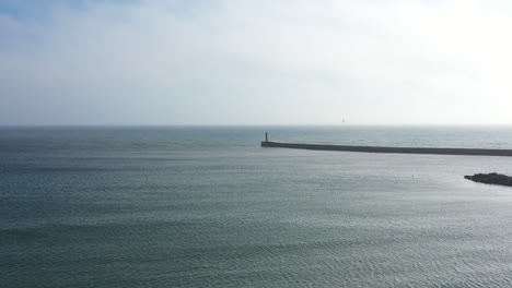 bird eye view of a pier in the ocean