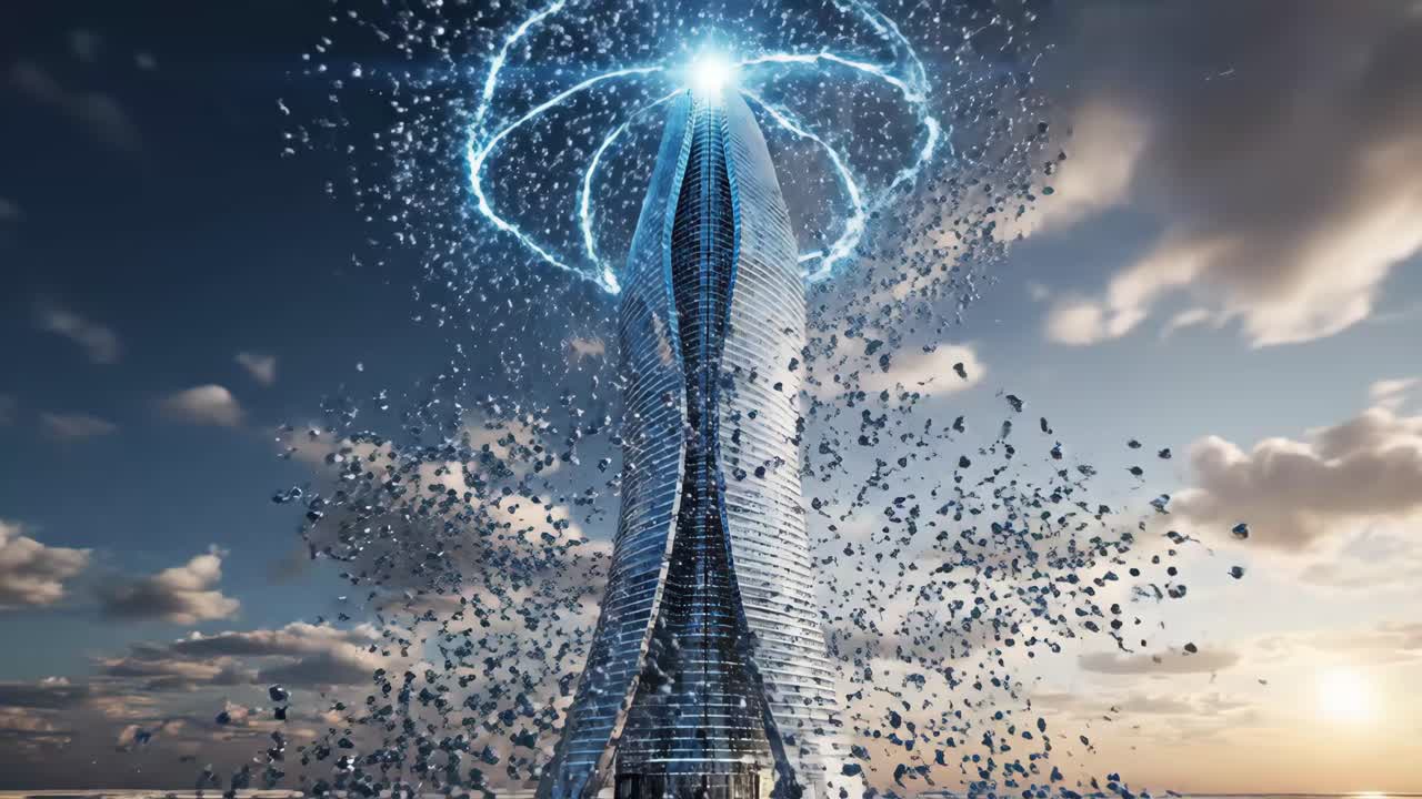 Futuristic Skyscraper Visualization