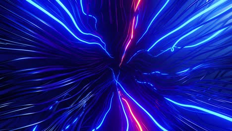 the intertwining wires flash in different colors. looped seamless animation.