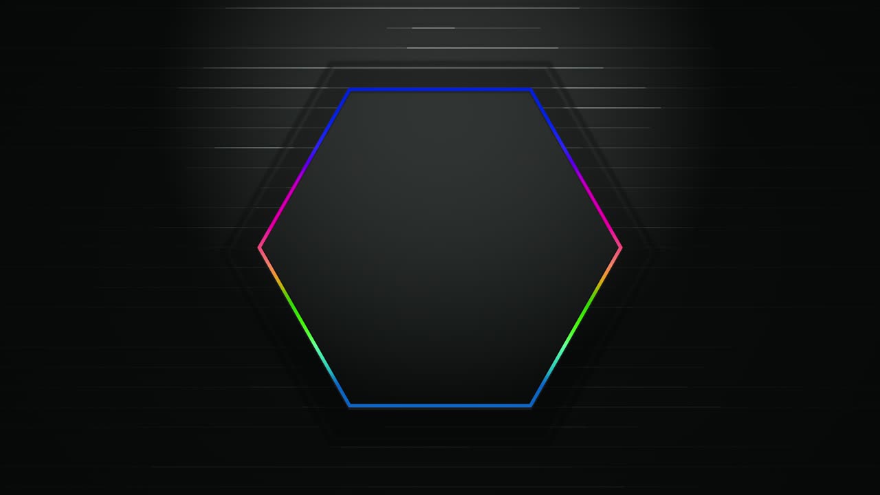다채로운 육각형과 선