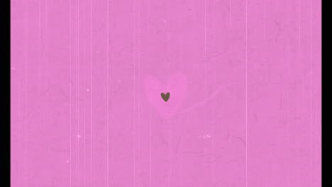 animation of colourful hearts on pink background