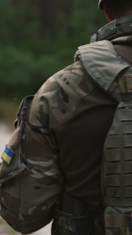 ukrainian soldier in action