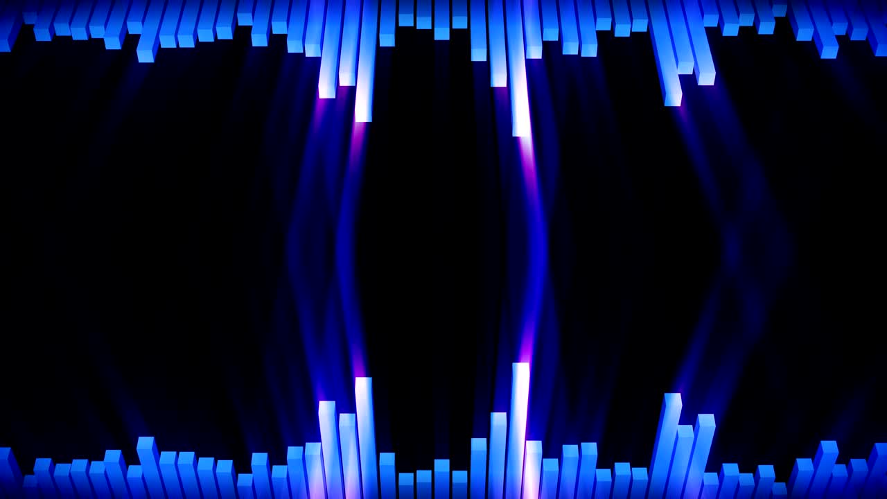 Audio blue wave animation. Sound wave from equalizer. Pulse music player. Futuristic digital sound wave concept. Loop background.