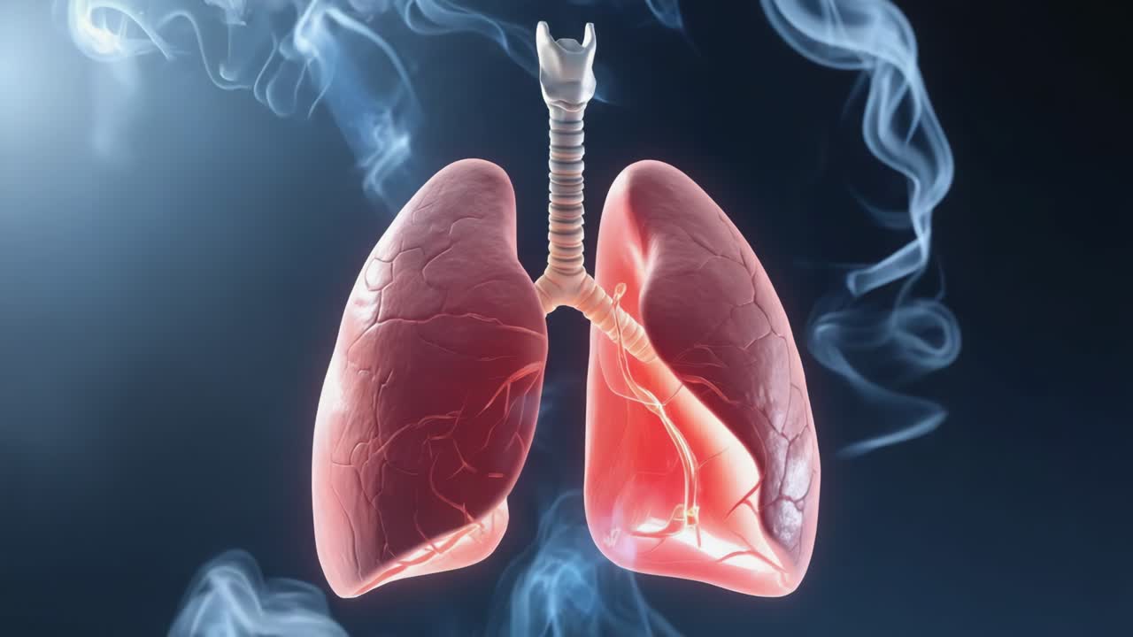 Ilustración de los pulmones humanos