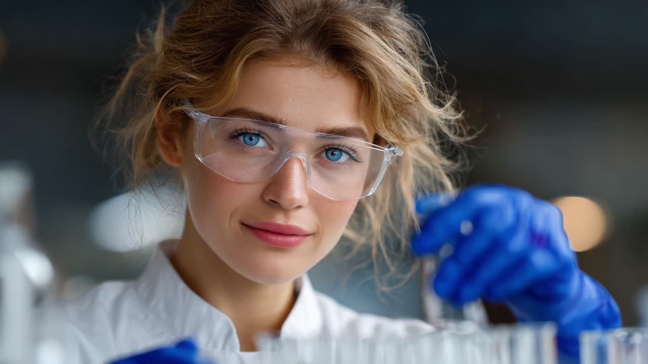A Focused Scientist in a Laboratory Setting Analyzes Samples with Precision and Care, Showcasing the Intricacies of Modern Scientific Research and Experimentation