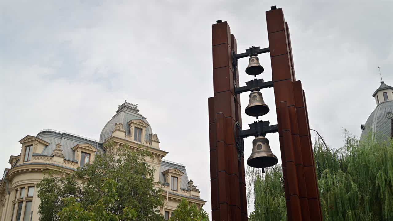 The bells of the Saint Demetrius Church in Bucharest, Romania