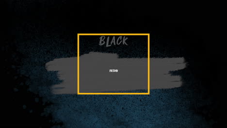 animation intro text black friday on blue