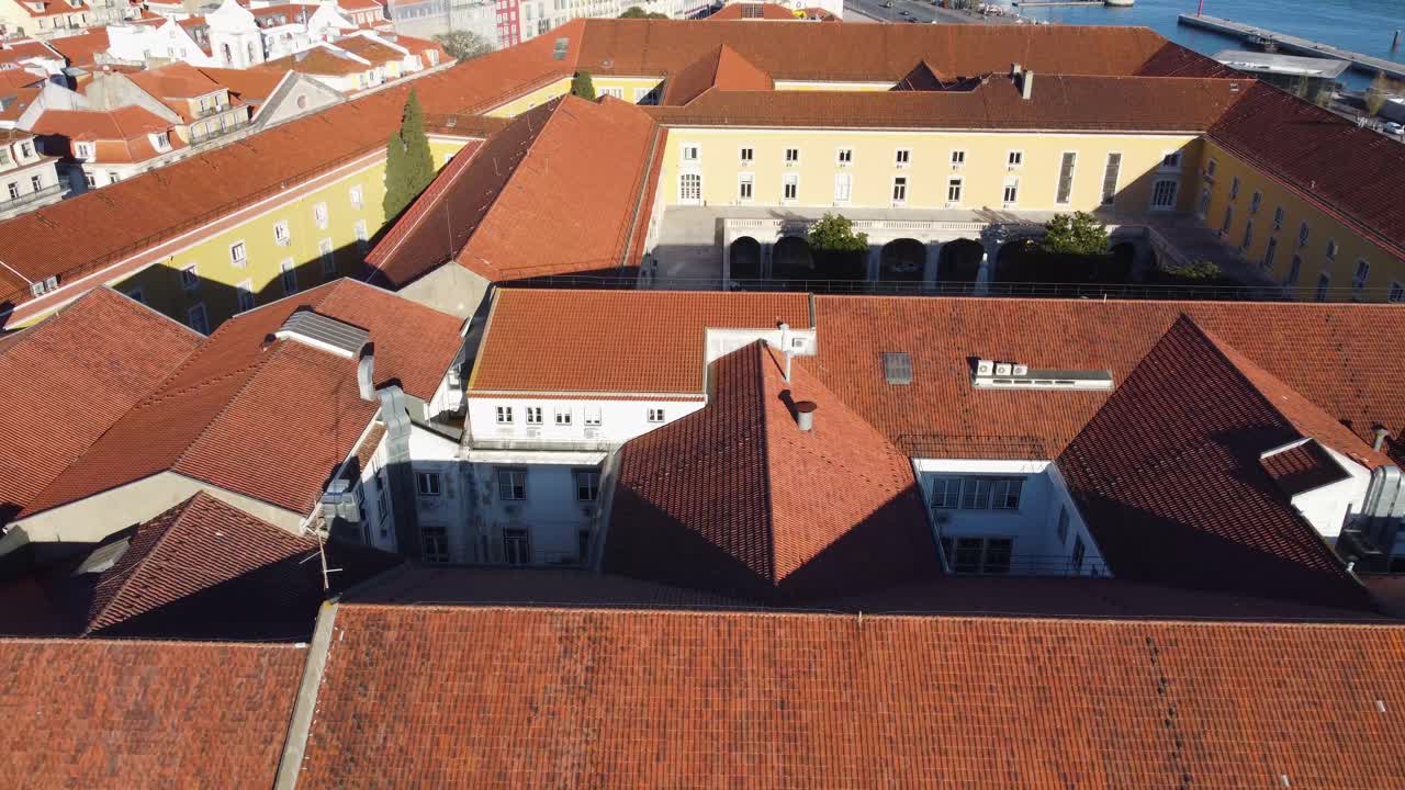 포르투갈 리스보아 다채로운 도시 4k 드론 촬영