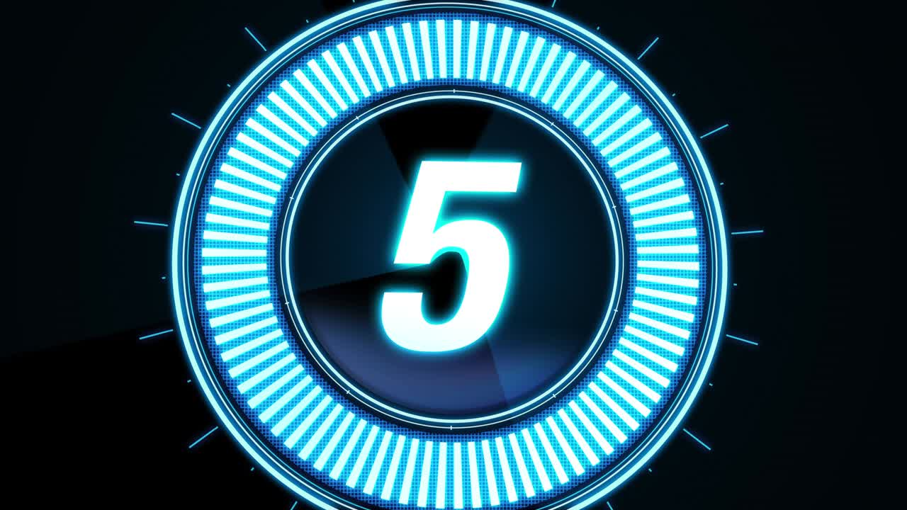 Neon 10-seconds countdown for 2021.