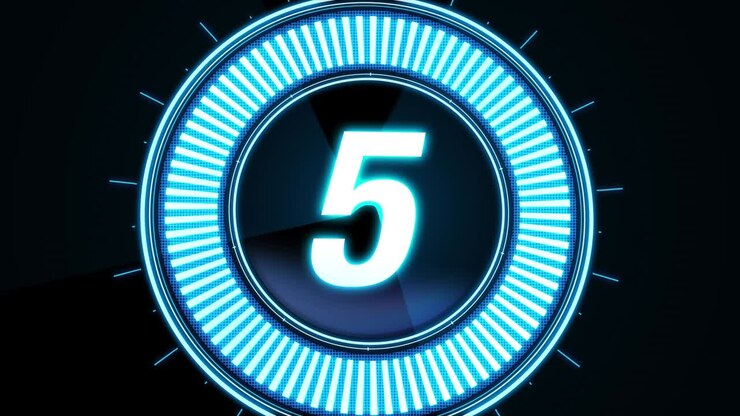 Neon 10-seconds countdown for 2021.