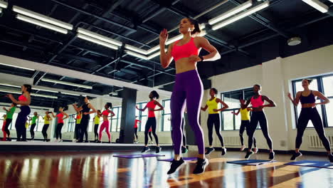Group Fitness Class in a Gym