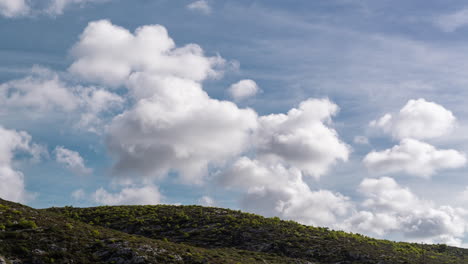 cloudy hillside landscape