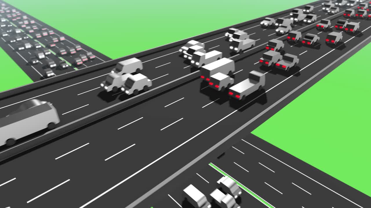 무거운 교통 다리 루핑