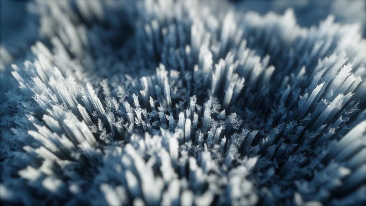 Abstrakcyjna animacja 3D rosnących struktur krystalicznych