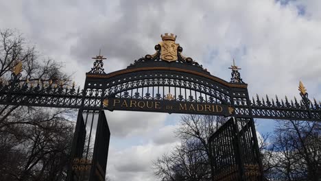 beautiful entrance to retiro park in madrid