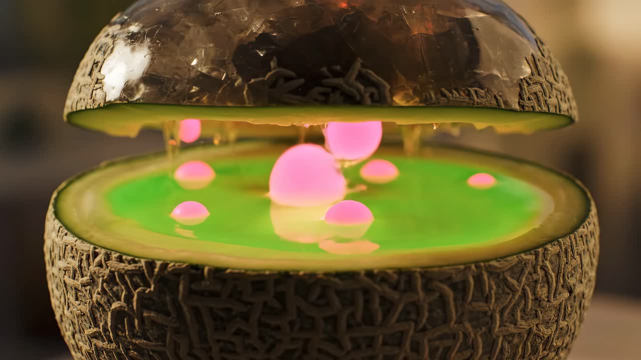 Glowing Spheres in Melon