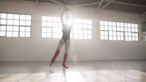 theater, ballet and art with woman in studio