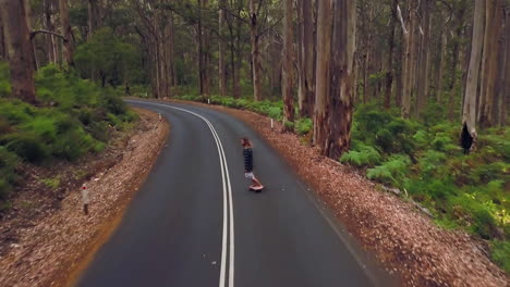 boranup forest drive skateboarding through the forest drone by taylor brant film