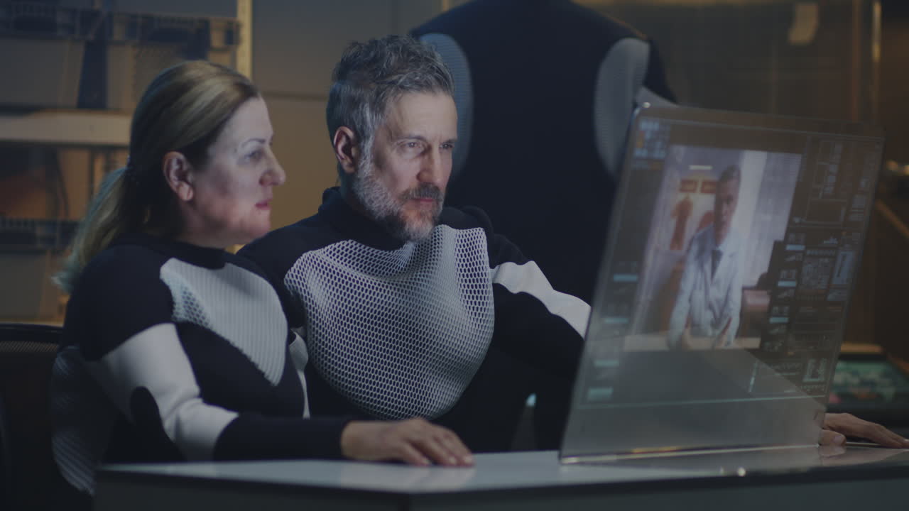 Business Meeting with Advanced Technology