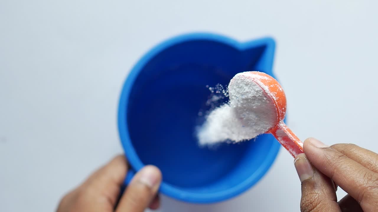 detergente para lavar ropa de medición