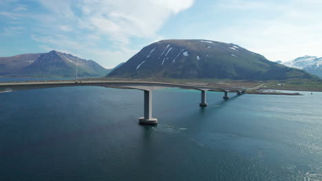 scandinavian beauty captured: cinematic gimsoystraumen bridge