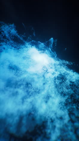 fantastic dense flowing particles background, 3d rendering.