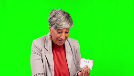 Thinking,-maths-and-a-woman-with-cards-on-a-green