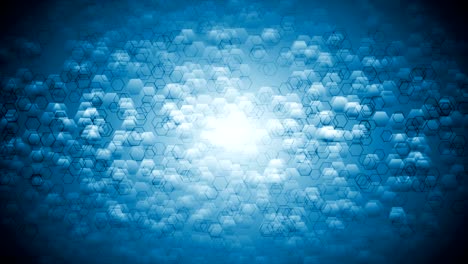 abstracto azul en movimiento tecnología hexágonos animación de video