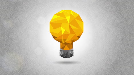 polygonal lightbulb icon