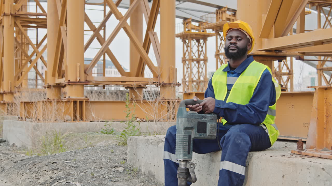 Portrait of Construction Worker on Break