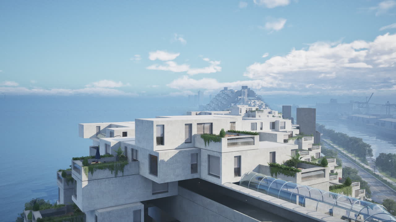 arquitectura moderna en una ciudad