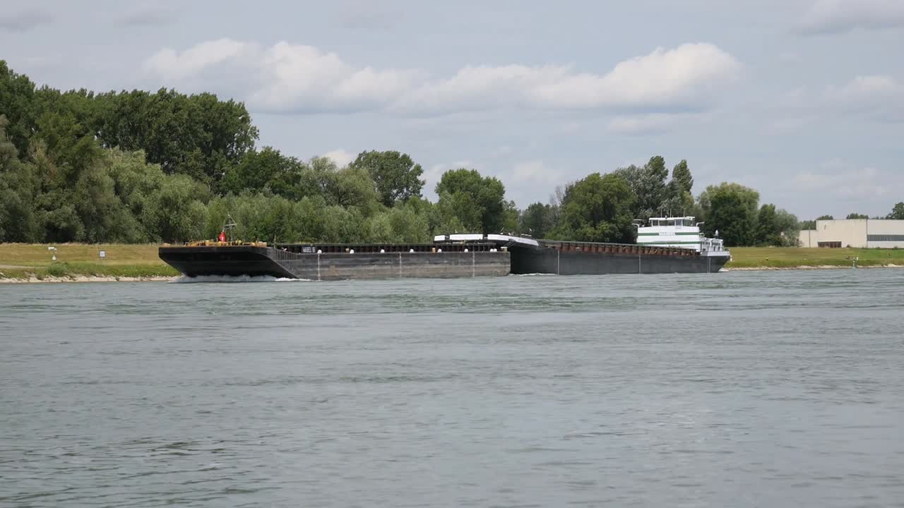 Cargo Barge on the Rhine River