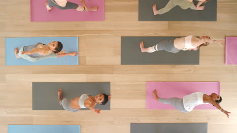 yoga class top-down view