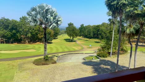 panoramic view of lush golf course landscape