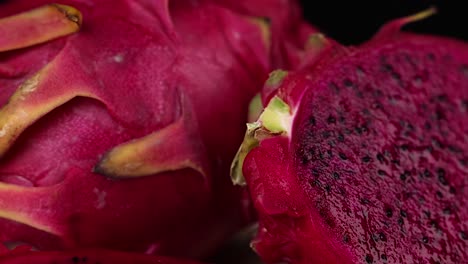 detailed view of vibrant dragon fruit slices