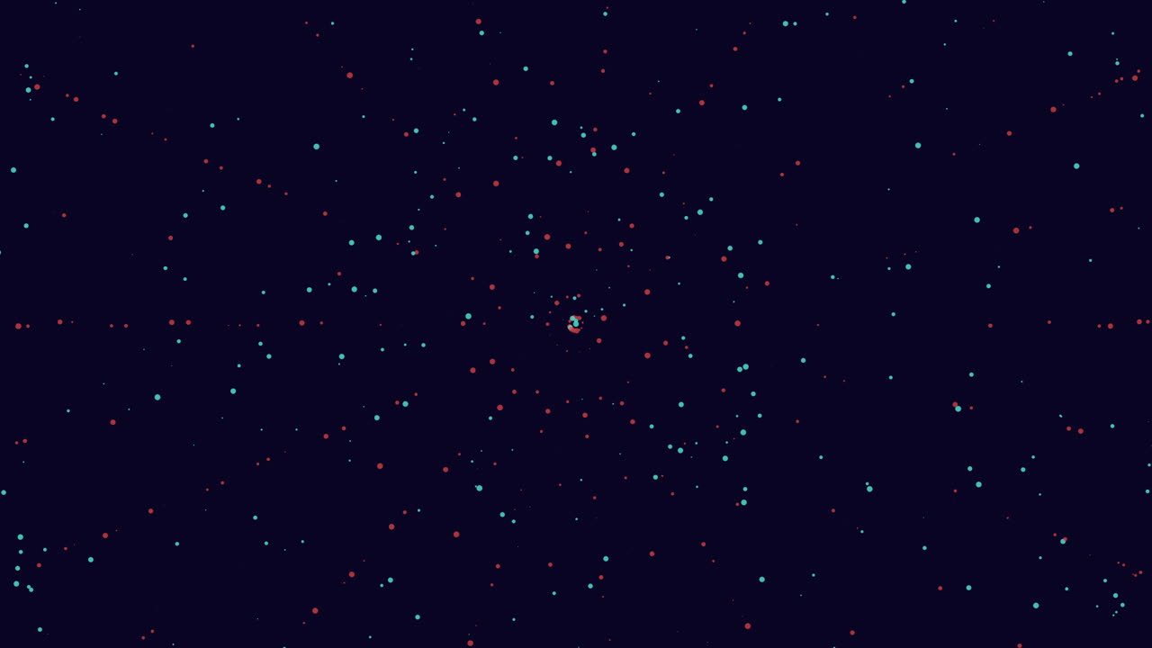 Fly small glitters and stars with neon color in dark galaxy 1