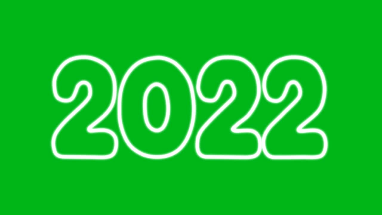2022 motion graphics con sfondo sullo schermo verde