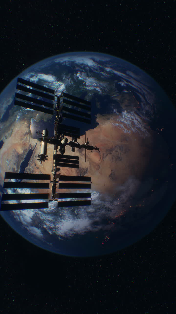 Stazione Spaziale Internazionale in orbita attorno alla Terra