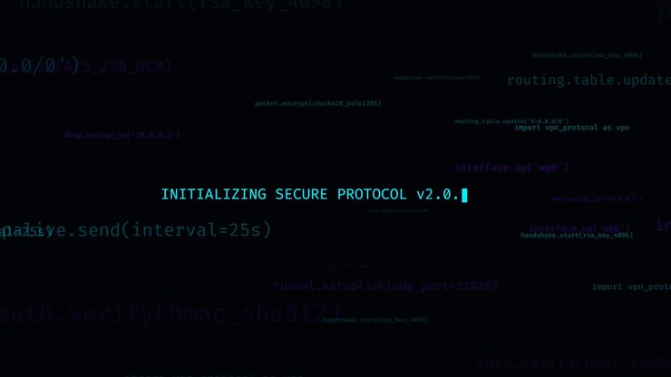 Terminal Screen Displaying Initializing Secure Protocol Message