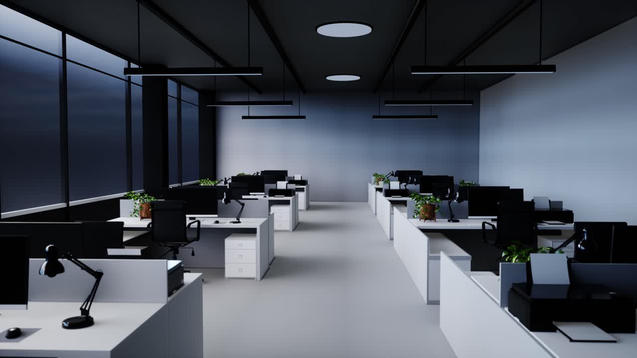 interior moderno de una oficina vacía