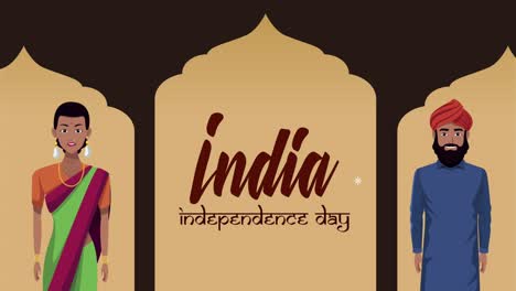 letras del día de la independencia de la india con dos caracteres
