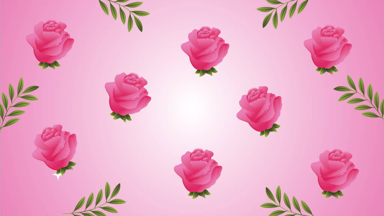 belle rose fiori giardino modello animazione