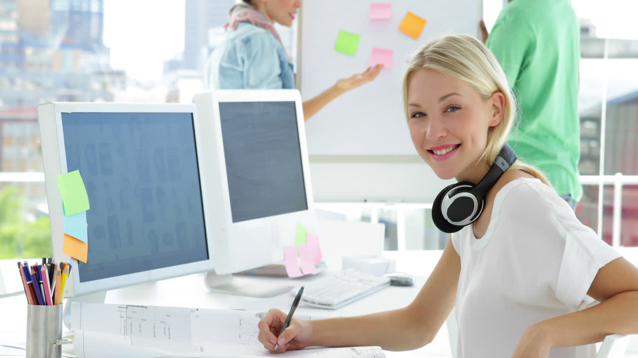 Focused creative designer sketching ideas 