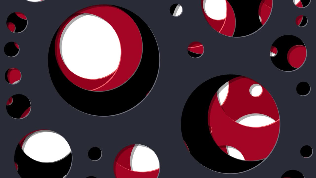 arte generativo abstracto color distribuido círculos agujeros video de fondo