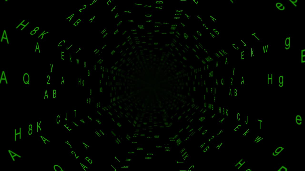 brieven die in de ruimte vliegen.