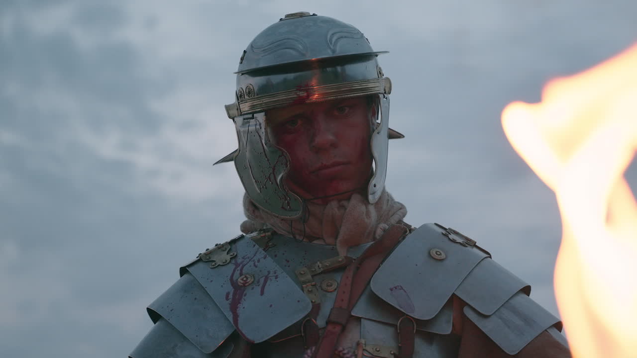 Roman Soldier in Battle