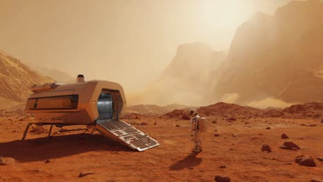 astronaut exploring mars