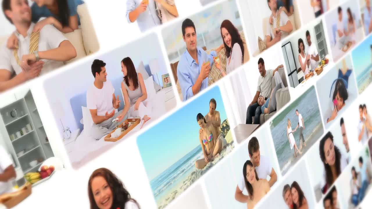 Montage of loving coupes spending special time together