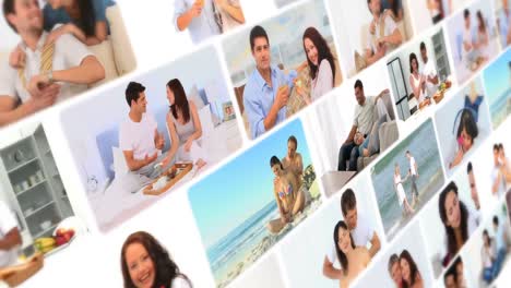 montaje de parejas amorosas que pasan tiempo especial juntas
