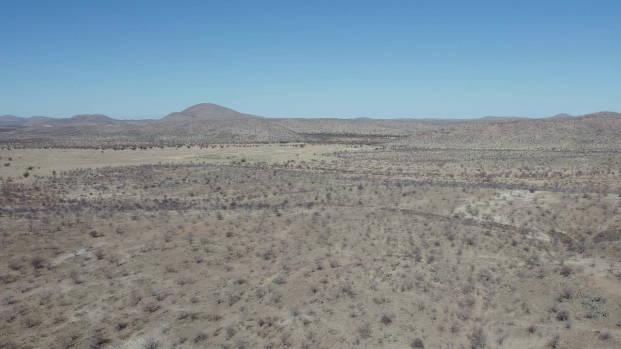 parque nacional de etosha en namibia con cielo azul de fondo, áfrica